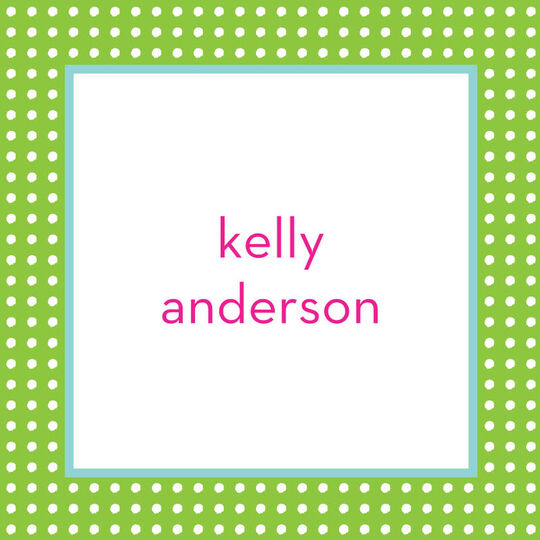 Kelly Green Polka Dot Gift Stickers